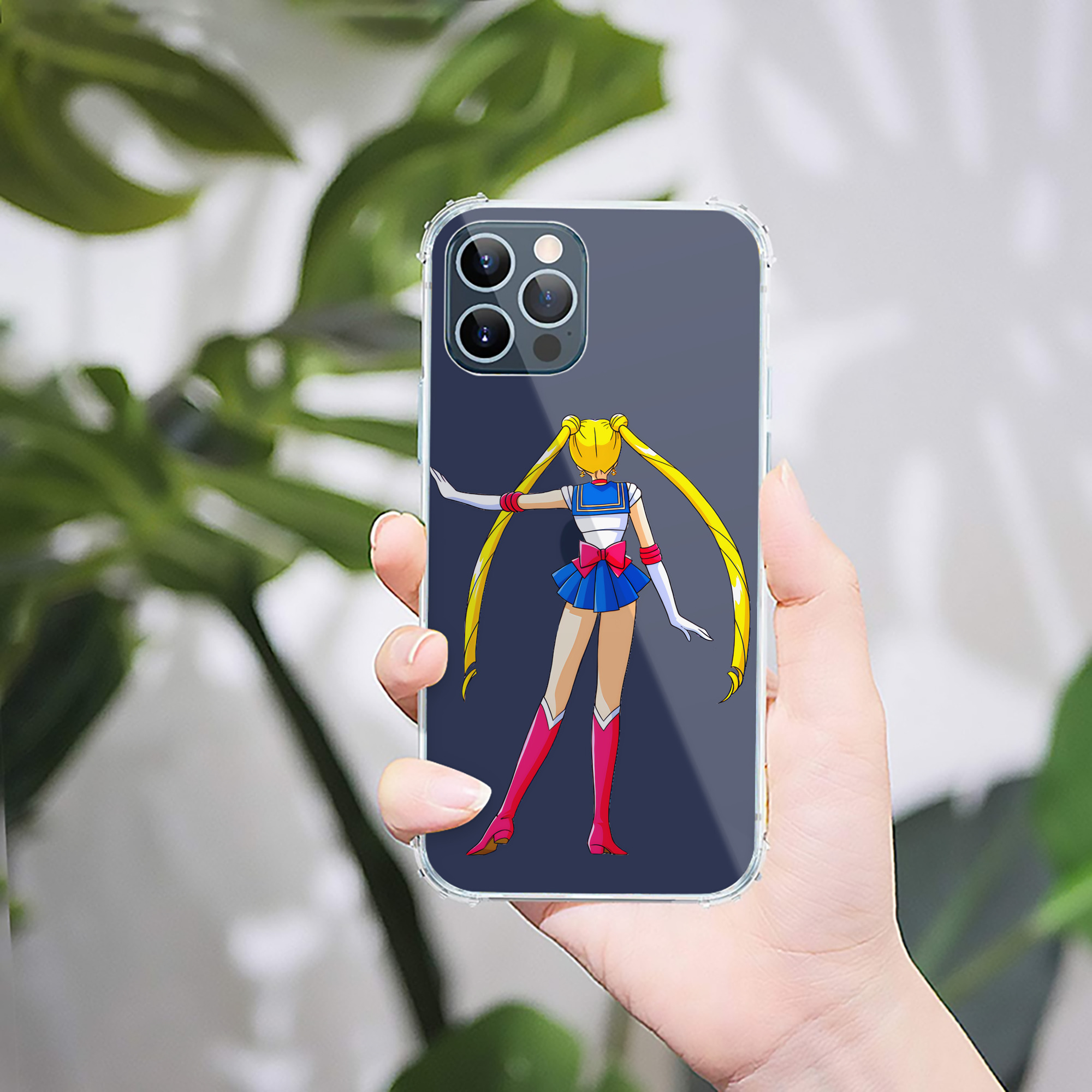 （画像用） 美少女戦士セーラームーン 月野 うさぎ つきの うさぎ Sailor Moon Tsukino Usagi 【iPhone 12シリーズ対応】透明スマホケース（クリアソフトケース）